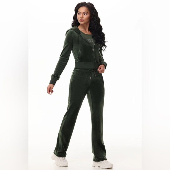 ❤️JUICY COUTURE SIGNATURE Y2K BEDAZZLED OB BLING VELOUR ZIP-UP HOODIE NWT 119.00 - Picture 7 of 7